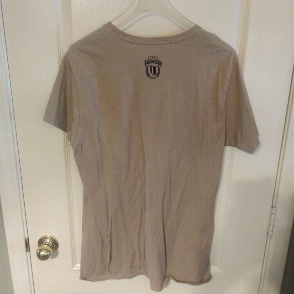 Disneyland Walt Disney World Haunted Mansion Gray Cotton T-Shirt Size L - Picture 4 of 9